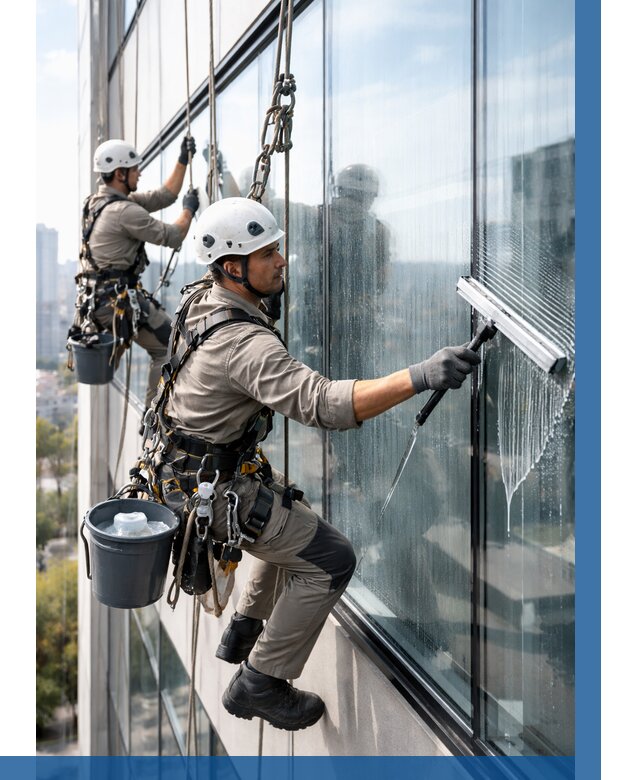 Мойка окон альпинистами в Топках от 4560 р. | ВЫСОТНИК-Тпк