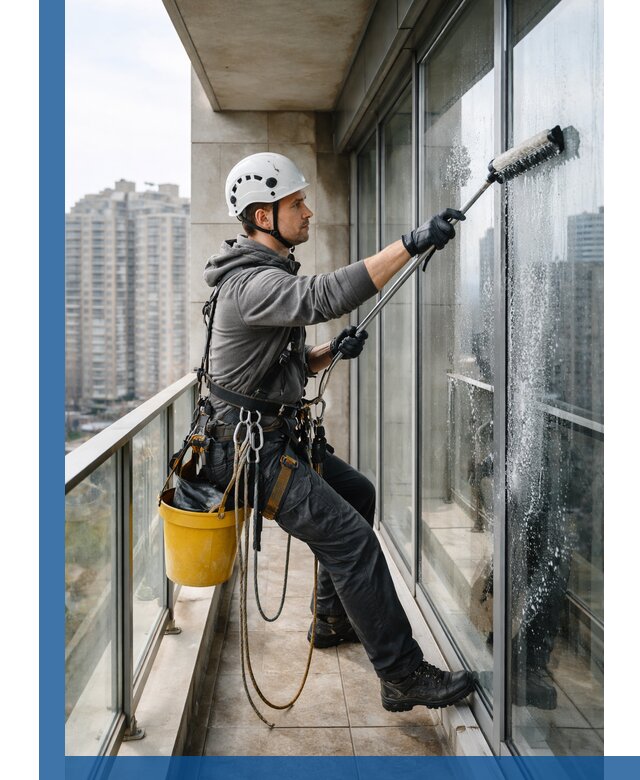 Профессиональная мойка балконного остекления в Топках