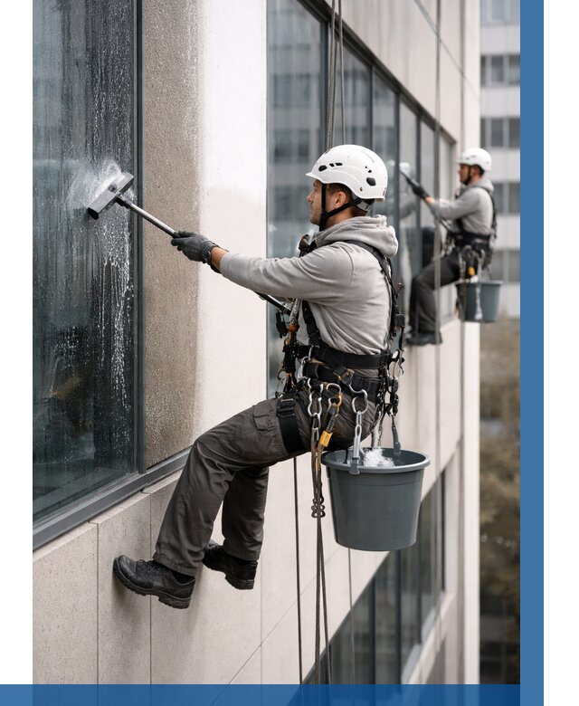 Мойка фасадов зданий в Топках под ключ от 355 р. | ВЫСОТНИК-Тпк