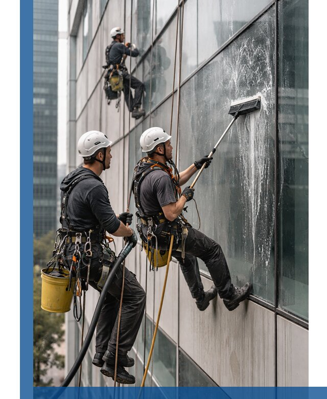 Профессиональная высотная мойка фасадов зданий в Топках