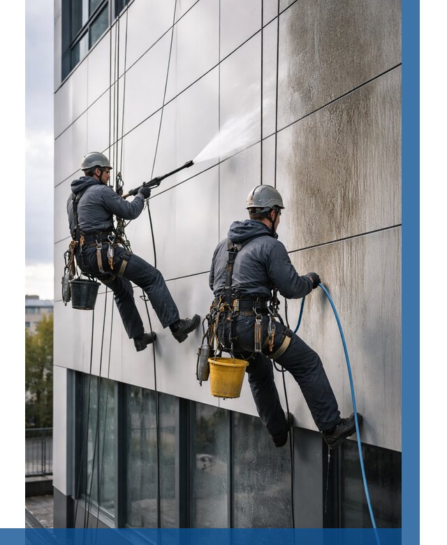 Мойка фасада из композита в Топках по цене от 304 р. | ВЫСОТНИК-Тпк