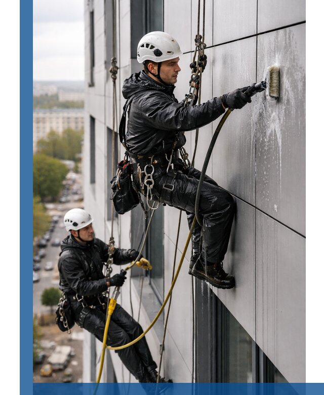 Профессиональная мойка фасада из композита в Топках