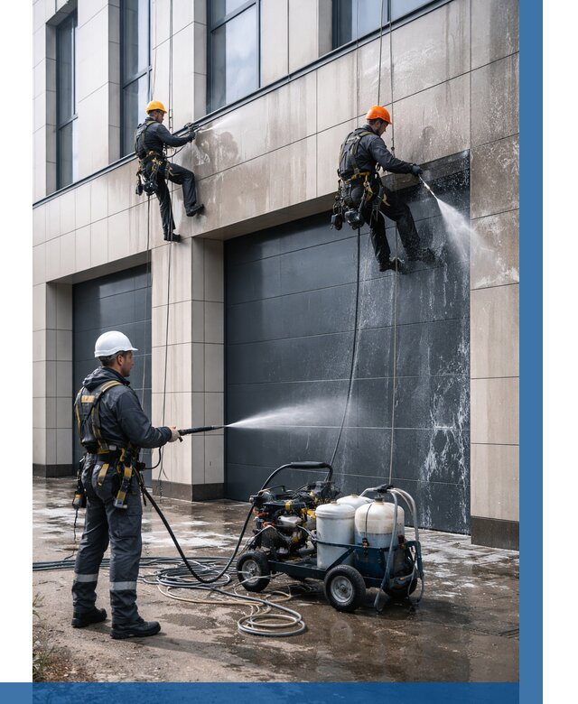 Послестроительная мойка фасада в Топках от 304 р. | ВЫСОТНИК-Тпк