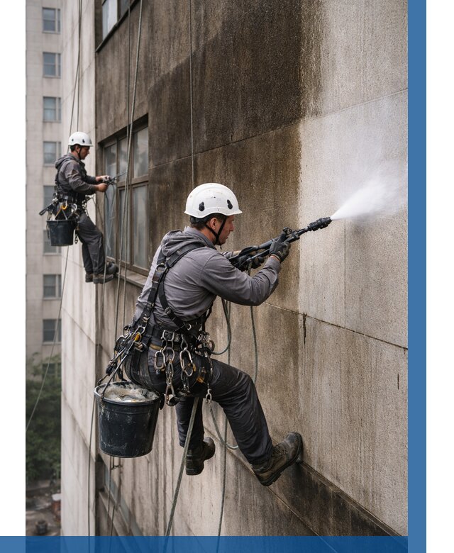 Очистка фасада от копоти в Топках от 253 р. | ВЫСОТНИК-Тпк