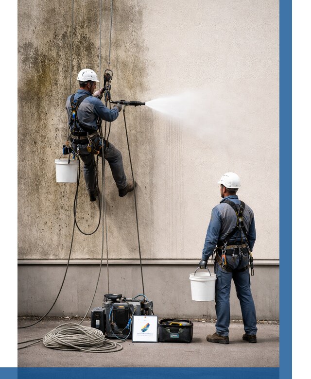 Очистка фасада от плесени в Топках от 304 р. | ВЫСОТНИК-Тпк