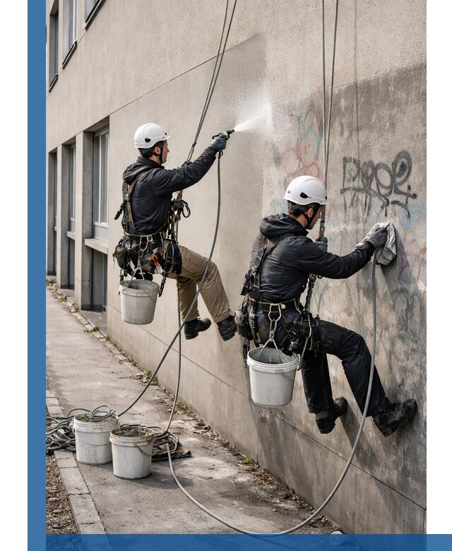 Антиграффити покрытие фасада с защитой от надписей в Топках