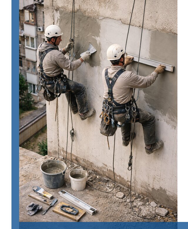 Комплексный ремонт штукатурного фасада с гарантией в Топках