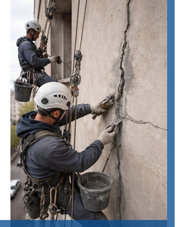 Заделка трещин на фасаде в Топках от 912 р. | ВЫСОТНИК-Тпк