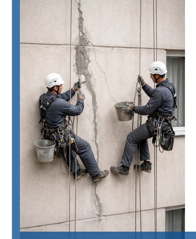 Заделка трещин на фасаде в Топках с гарантийным ремонтом