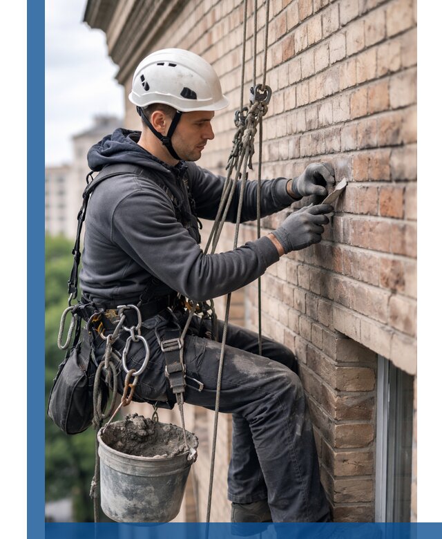 Качественный ремонт кирпичной кладки фасада в Топках с гарантией