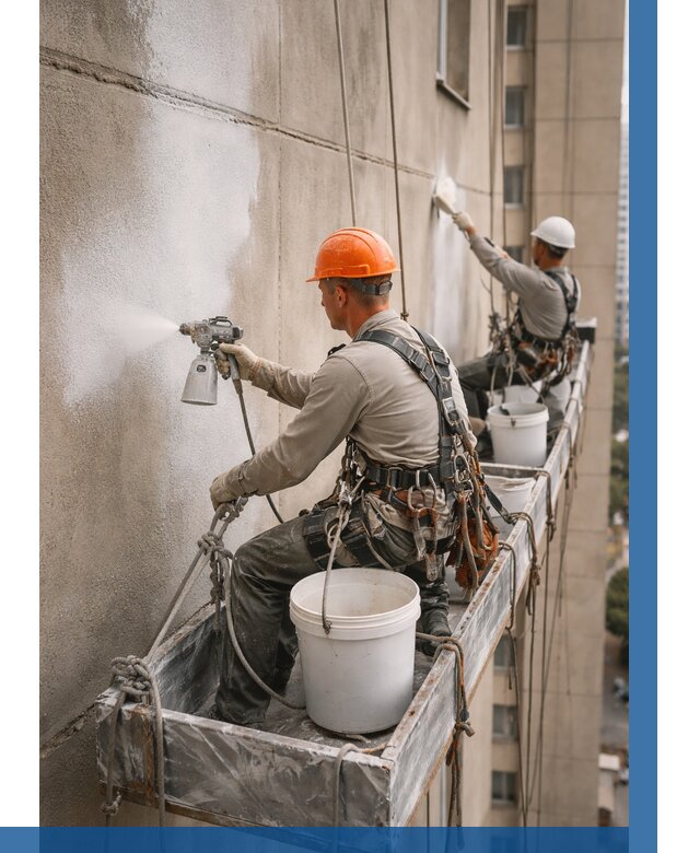 Грунтовка фасада на высоте в Топках от 122 р. | ВЫСОТНИК-Тпк