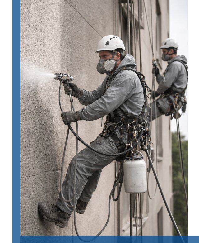 Безвоздушная покраска фасадов зданий в Топках профессионально