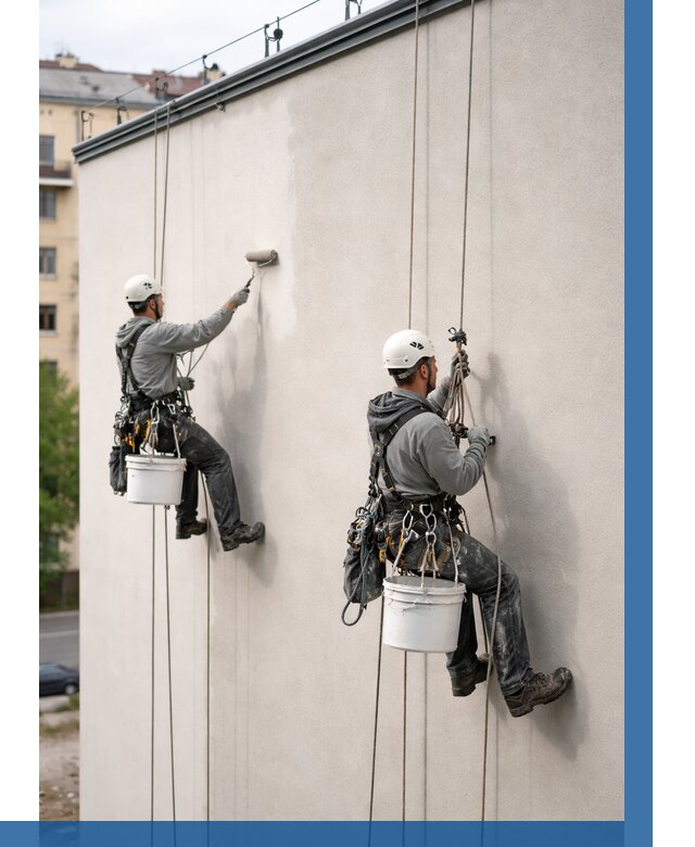 Покраска оштукатуренного фасада в Топках от 324 р. | ВЫСОТНИК-Тпк