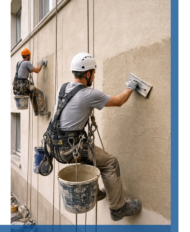 Декоративная штукатурка фасада в Топках от 1216 р. | ВЫСОТНИК-Тпк