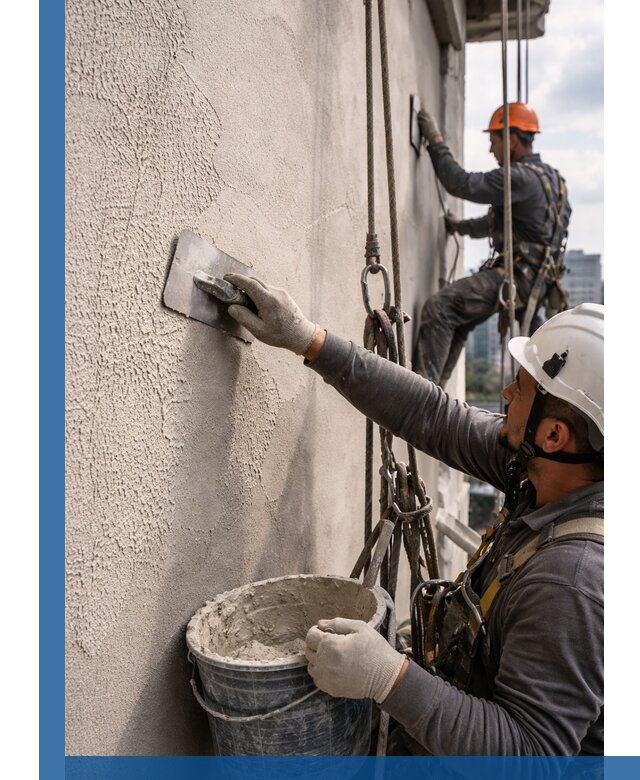 Декоративная штукатурка фасада с утеплением и защитой в Топках