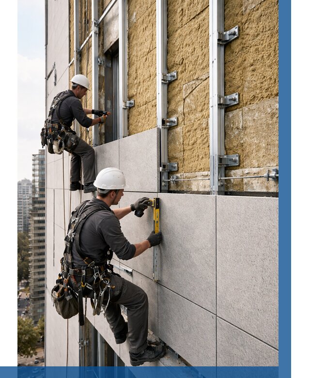 Монтаж вентилируемого фасада в Топках от 3547 р. | ВЫСОТНИК-Тпк