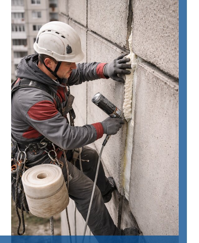 Утепление межпанельных швов в Топках от 709 р. | ВЫСОТНИК-Тпк