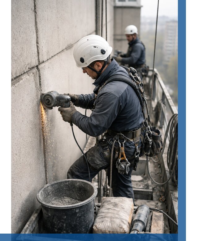 Штробление межпанельных швов в Топках от 1216 р. | ВЫСОТНИК-Тпк