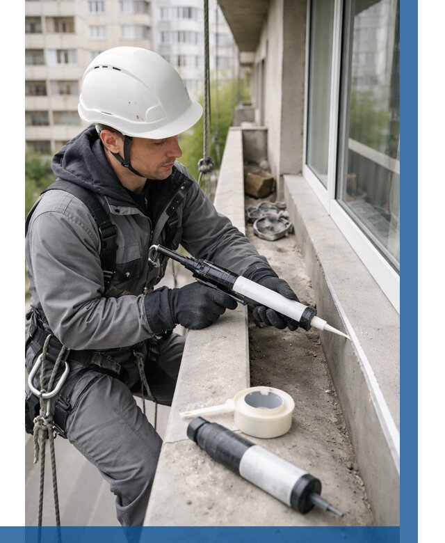 Герметизация швов лоджии в Топках от 4560 р. | ВЫСОТНИК-Тпк