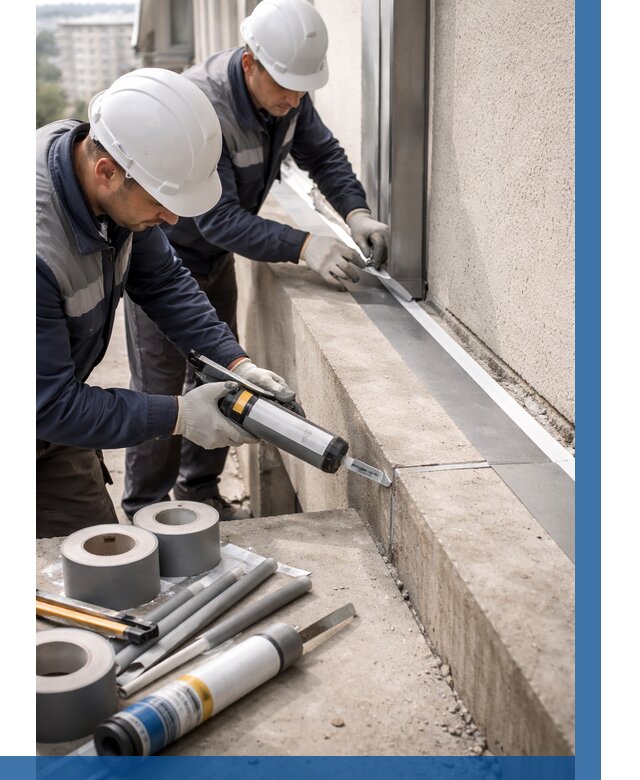 Герметизация примыкания балкона в Топках от 4560 р. | ВЫСОТНИК-Тпк