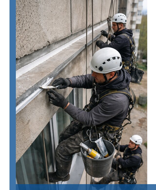 Герметизация примыкания балкона в Топках под ключ с гарантией