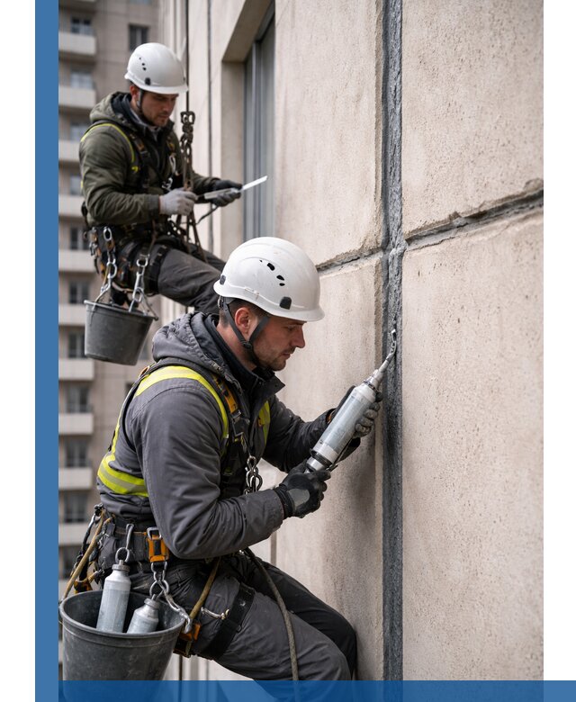 Герметизация деформационных швов фасада в Топках качественно