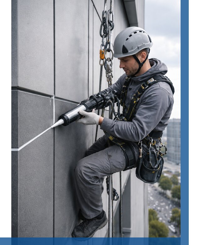 Герметизация стыков фасадных панелей в Топках от 6586 р.| ВЫСОТНИК-Тпк