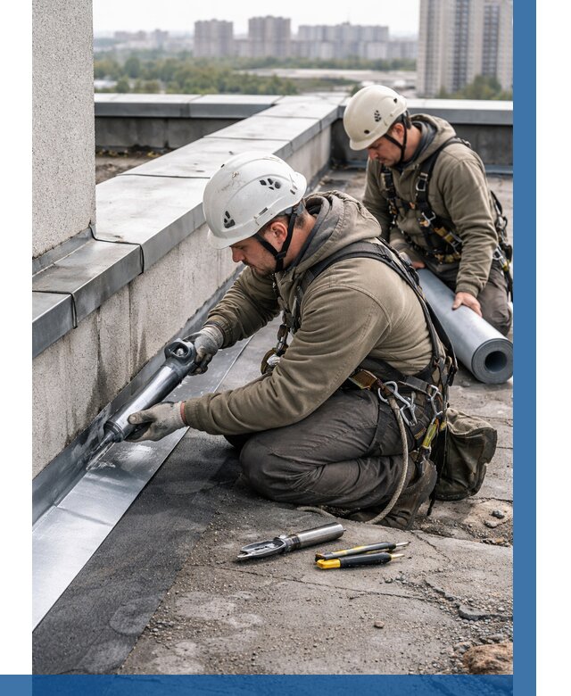 Ремонт кровельных примыканий в Топках от 1216 р. | ВЫСОТНИК-Тпк