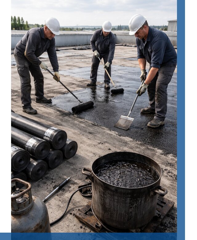 Гидроизоляция кровли мастикой в Топках от 608 р. | ВЫСОТНИК-Тпк