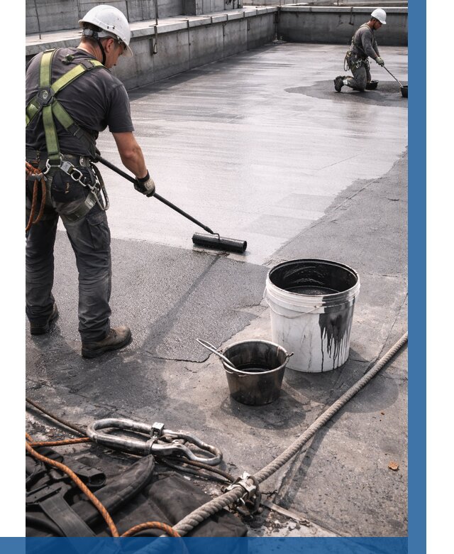 Гидроизоляция кровли жидкой резиной в Топках от 507 р. | ВЫСОТНИК-Тпк