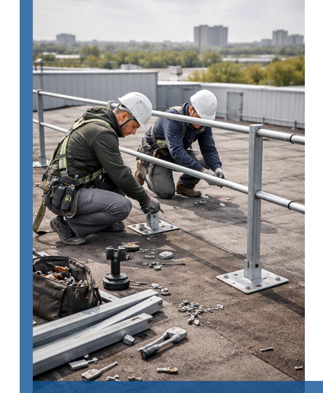 Монтаж кровельного ограждения в Топках под ключ с гарантией