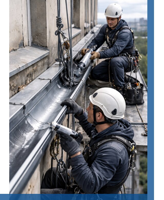 Ремонт водосточных желобов в Топках от 6586 р. | ВЫСОТНИК-Тпк