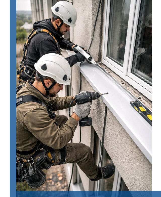 Профессиональный монтаж оконных отливов и отведения воды в Топках