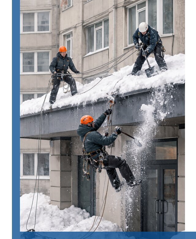 Безопасная очистка навесов от снега в Топках круглогодично