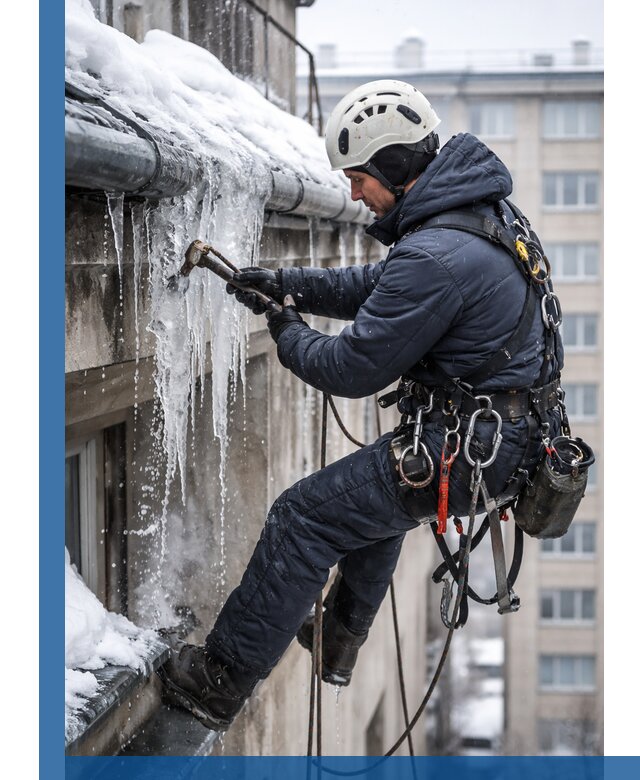 Удаление наледи и чистка водостоков в Топках оперативно и безопасно