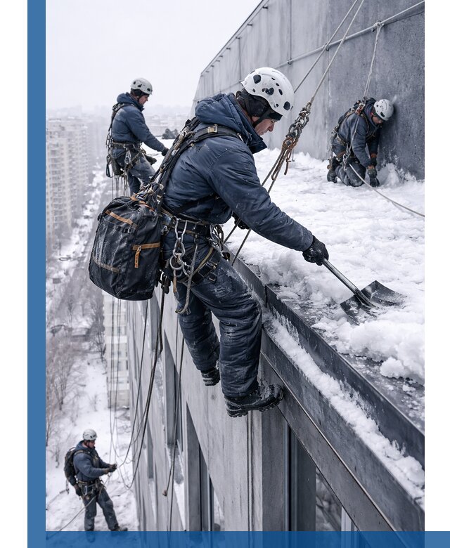 Абонентское обслуживание кровли зимой в Топках регулярный уход