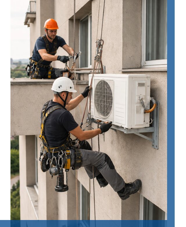 Монтаж внешнего блока кондиционера в Топках от 6586 р. | ВЫСОТНИК-Тпк