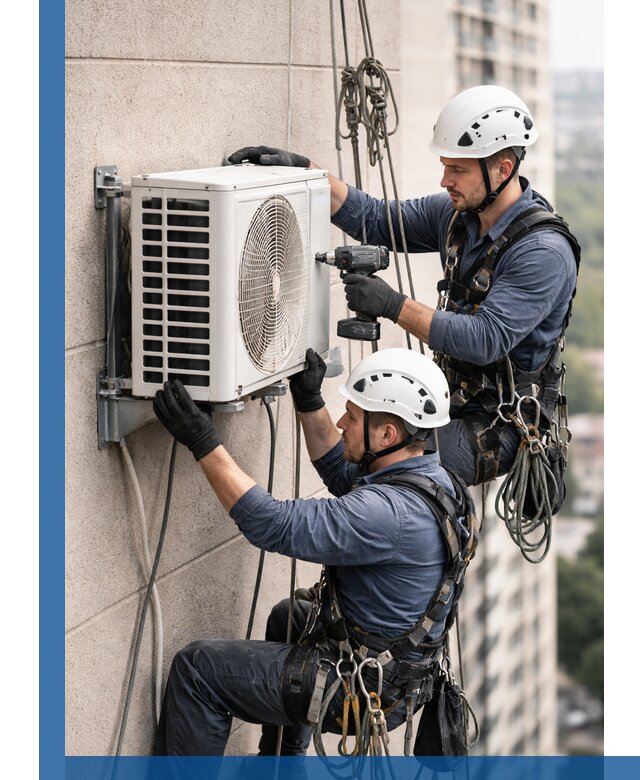 Монтаж внешнего блока кондиционера в Топках установка и крепление