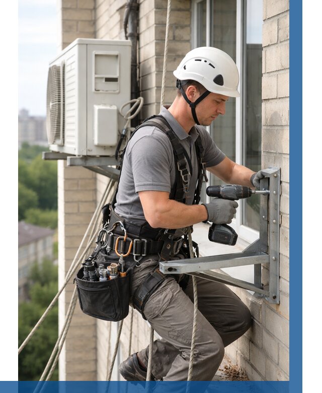 Установка кронштейнов кондиционера в Топках от 3547 р. | ВЫСОТНИК-Тпк