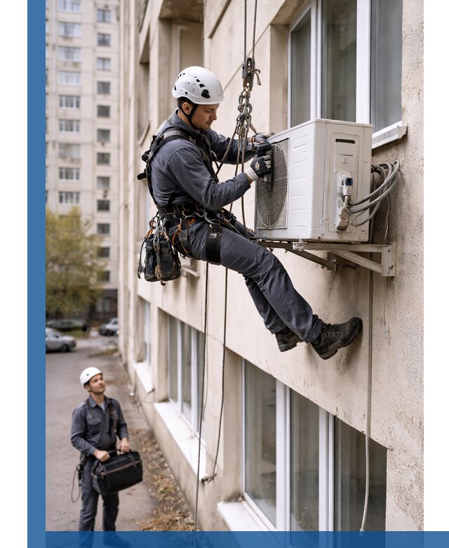 Демонтаж внешнего блока кондиционера в Топках профессионально