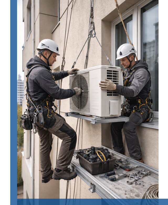 Перенос внешнего блока кондиционера в Топках с монтажом и крепежом