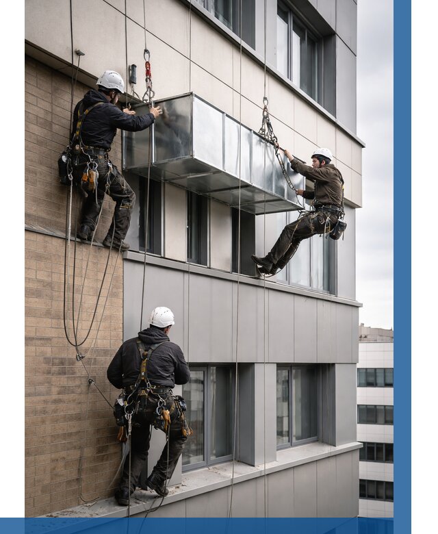 Монтаж воздуховодов на фасаде в Топках от 1520 р. | ВЫСОТНИК-Тпк