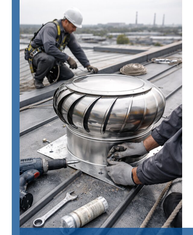 Установка дефлекторов на кровле в Топках профессионально