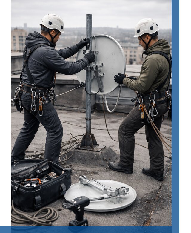 Демонтаж антенн на крыше в Топках от 4560 р. | ВЫСОТНИК-Тпк