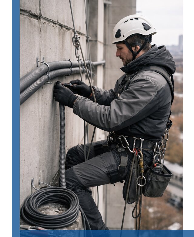 Профессиональный монтаж гофры для кабеля в Топках с гарантией