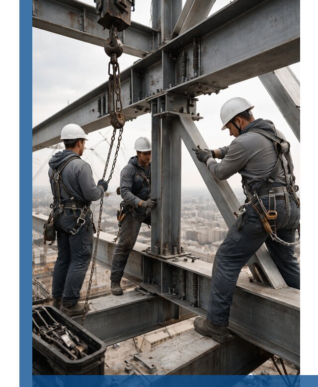 Профессиональный монтаж металлоконструкций на высоте в Топках