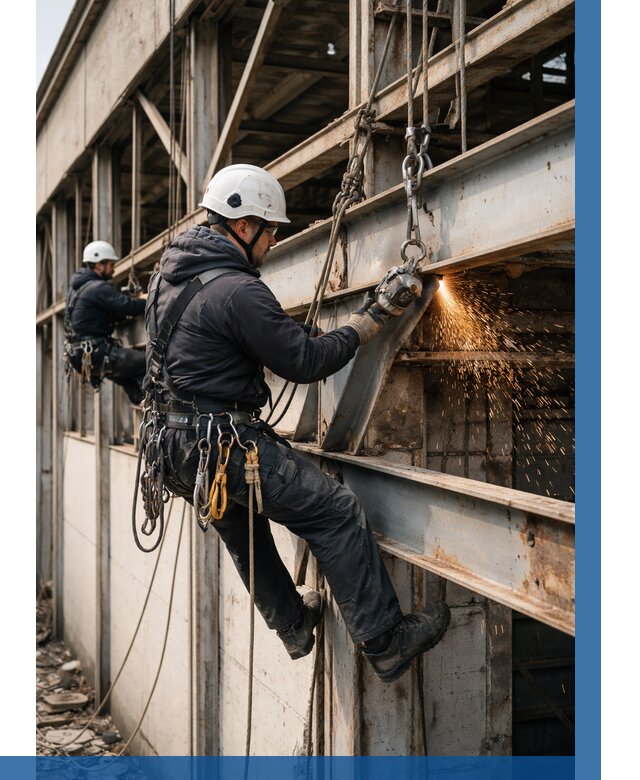 Демонтаж металлоконструкций на высоте в Топках от 6586р. |ВЫСОТНИК-Тпк