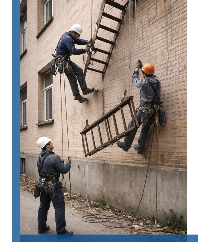 Демонтаж пожарной лестницы в Топках быстро и безопасно