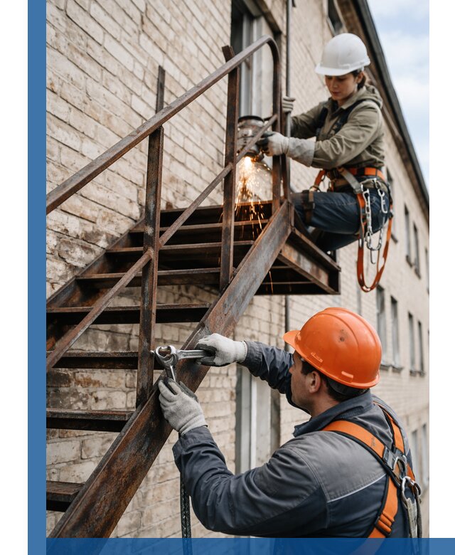 Ремонт и восстановление пожарных лестниц с выездом в Топках