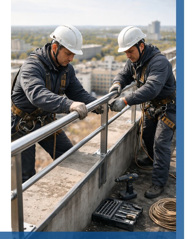 Монтаж перил на высоте в Топках от 2533 р. | ВЫСОТНИК-Тпк